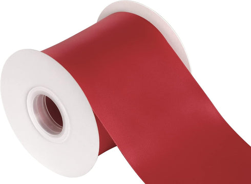 AVANAVA 4 Inch Wide Ribbon Double Face Satin Ribbon - 25 Yards (260-Scarlet Red)...