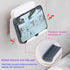 Upgraded Shower Phone Holder Tablet Wall Mount Phone Holder Removable,Self-Adhesive Mobile Cell Phone iPad Holder for Bed Bathroom Kitchen, Compat...
