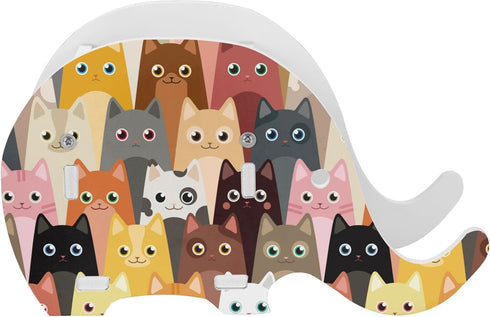 Cat Elephant Pen Pencil Holder Cute Phone Stand Desk Organizer Accessories for Office Home Bracket Presents Stationery Tablet Desktop Decoration...