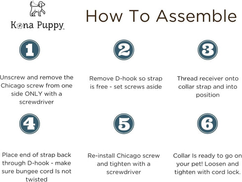 Waterproof E-collar Replacement Strap Dog Collar for Invisible Fence/ecollar - Easy On Bungee (1" Wide, Black)...