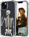 for iPhone 15 Case Skull Skeleton Cute Clear with Design, Girly for Women Girls Floral Transparent Case Compatible with iPhone 15 Skull Skeleton.....