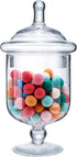 Glass Apothecary Jars with Lids for Candy Buffet - Apothecary Jars for Bathroom, Candy Bar, Kitchen, (Height: 9" Body: 5")...