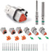 JRready ST6113 DT Connector 3 Pin Gray Waterproof Electrical Wire Connector with Solid Contact and Seal Plug,3 Sets...
