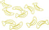 100Pcs Metal Paper Clips, Mini Cute Banana Shape Electroplated Metal Paperclips for Book Memo Paper Poster Photo...
