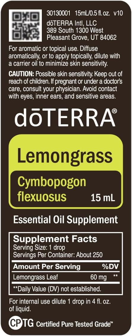 doTERRA - Lemongrass Essential Oil - 15 mL...