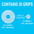 Sure Grips by Ultima – Non-Slip Ruler Grip Rings with 3M Adhesive Backing – Designed for Quilting & Patchworking – Works on Any Ruler – 30 Rings, ...