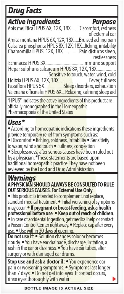 Homeopathic EarAche Relief PM Ear Drops - Nighttime Formula (0.33 Fl. Oz.)...