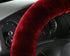 Fluffy Wool Car Steering Wheel Cover Genuine Sheepskin Steering Wheels Interior Accessories for Women Anti-Slip Universal for 15 inch (Wine red)...