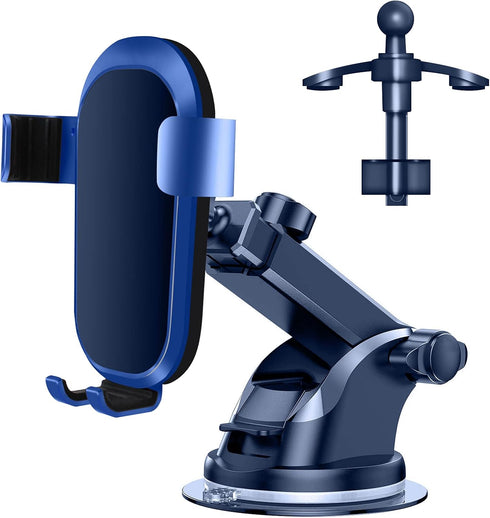 wipalor 2021 Upgraded Car Phone Holder Mount Auto-Clamp for Dashboard Windshield, Air Vent Cell Phone Holder for Car, Long Arm Strong Suction Car ...