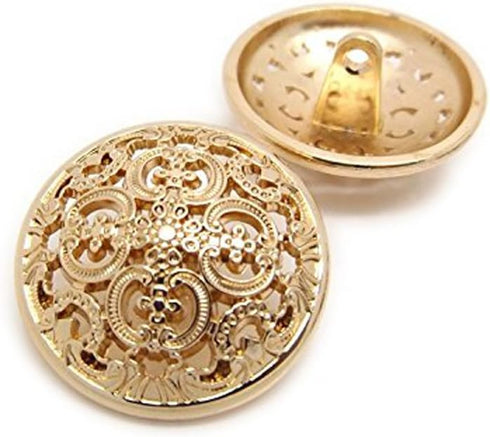 10PCS Clothes Button - Retro Hollow Sewing Button Shank Round Shaped Metal Button Set for Men Women Blazer, Coat, Uniform, Shirt, Suit and Jacket ...