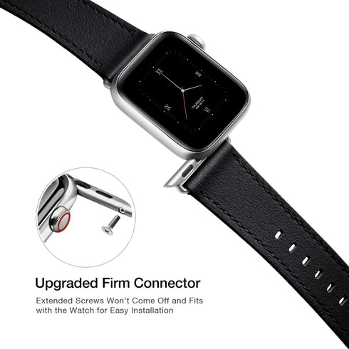 POWER PRIMACY Leather Bands Compatible with Apple Watch Band 38mm 40mm 41mm 42mm-Series 10,Genuine Leather Strap Compatible for Women Men iWatch S...