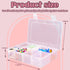 WYOMER 8 Grids Bead Organizers and Storage Box, Plastic Organizer Box with Removable Board Dividers, Box Organizer for Jewelry or Tackle Electroni...
