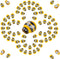 VISCAL 100Pcs Wooden Bee Decor,Self-Adhesive Painted Flatback Mini Wooden Bumble BeesCraft Scrapbooking DIY Decor Supplies, Birthday, Party?Scrapb...