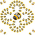 VISCAL 100Pcs Wooden Bee Decor,Self-Adhesive Painted Flatback Mini Wooden Bumble BeesCraft Scrapbooking DIY Decor Supplies, Birthday, Party?Scrapb...