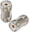 Boobrie 2-Pack SO239 Barrel Adapter UHF Female to Female Coax Coaxial Connector PL259 Coupler UHF Double Female Cable Connector for CB Ham Radio W...
