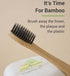 Bamboo Toothbrush with Charcoal Activated Soft Bristles - Gentle on Teeth, Light Weight, Eco friendly,Vegan, Natural & Zerowaste-Dental & Oral Car...