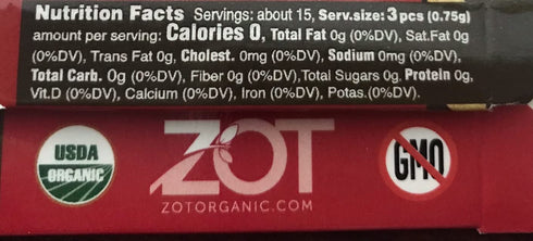ZOT 100% Organic Licorice, Original, 0.4 Ounce (Pack of 6), Dark Brown, Black, (KKPPOA25607)...