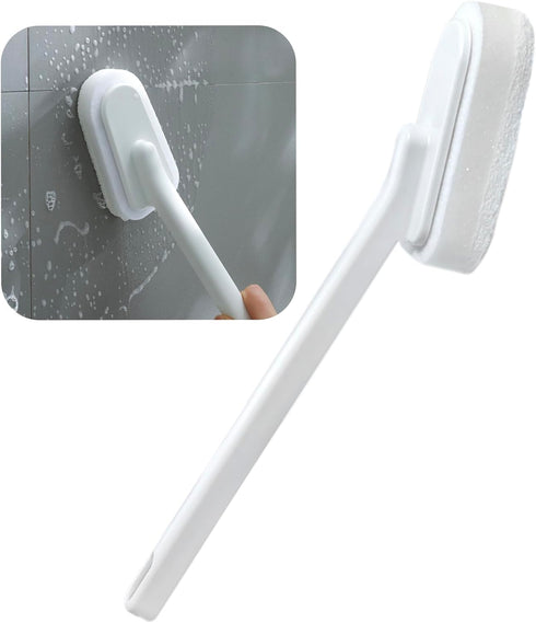 Long Handle Sponge Brush Toilet Brushes Sponge Scouring Pads for Dishwashing Kitchen Toilet Bathroom Wash Cleaning Tool Accessory (Long-Handled Br...