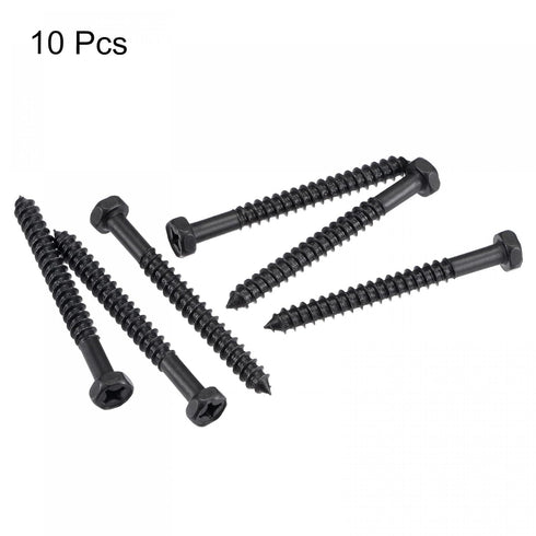 uxcell Hex Lag Screws 1/4" x 2-1/2" Carbon Steel Phillips Head Half Thread Self-Tapping Bolts for Deck Building or Joining Lumber 10pcs...