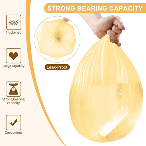 5 Rolls Small Trash Garbage Bags, 2.6 Gallon Strengthen Trash Bags, Durable Plastic Bags for Kitchen Office Home Bedroom Garden Waste Bin, Fit 10 ...
