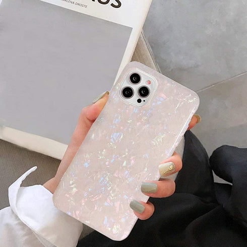 J.west for iPhone 11 Pro Max Opal Case, iPhone 11 Pro Max Phone Case Translucent Clear Women Girl Sparkly Thinfoil Protective Case Cover for iPhon...