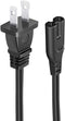 8.2ft Power Cord Replacement for Samsung 24" 32" 40" 43" 48" 49" 50" 55" 60" 65" 75" inch LCD HD Smart 4K Curved TV AC 2 Prong Figure 8 Power Cord...