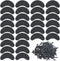 30PCS Heel Plates Black Heel Taps Rubber Tips Sole Repair Pad Replacement with Nails(2.04" x 0.78" x 0.15")...