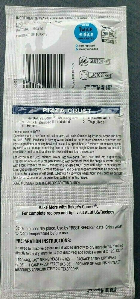 1 Strip of 3 Baker Corner Rapid Rise Instant Fast Rising Yeast bread Baking Dry...