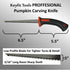 Keyfit Tools PROFESSIONAL Pumpkin Carving Knife Tool 416 Stainless Steel Double Sided Saw/Blade Adult Use Only Extra Sharp Heat Treated Blue Steel...
