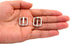 BIKICOCO Metal Slide Adjuster Buckle Tri-Glides with Movable Center Bar, for Straps, 0.6 x 0.51 Inch, Silver, Pack of 50...