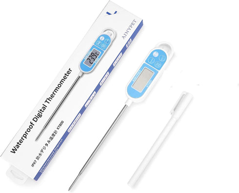 KT800 IPx7 Waterproof Meat Thermometer Digital Instant Read Food Thermometer with MinMax Hold Function, 1 Pack, Blue...