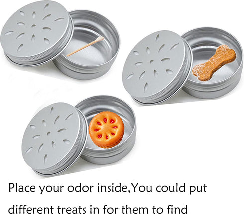 Dog skent Work tins 6 Pack?Dog Scent Training Box?Dog Nose Work containers (drip-c)...