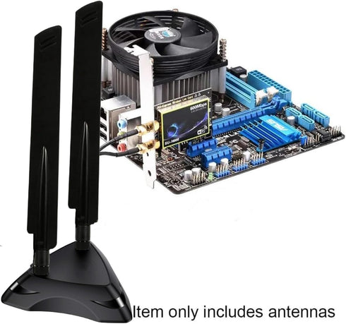 Dual Band 2.4GHz 5GHz 5.8Ghz RP-SMA Gaming WiFi 6E 802.11ac/ax Wireless Antenna with Magnetic Base for Intel AX201 AX200 PCIe NGFF WiFi USB Card P...