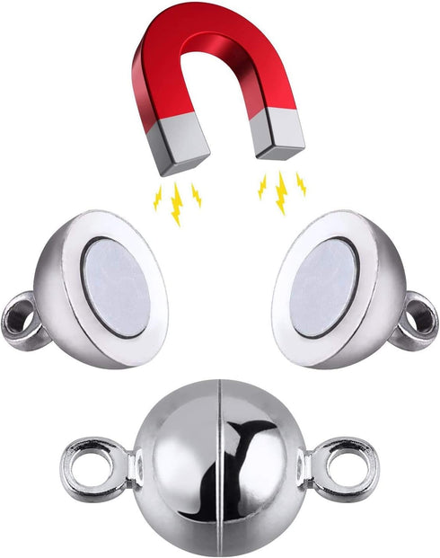 CooBigo Magnetic Clasps Leather Bracelet Necklace Fashion Jewelry Craft Accessories Copper Silver-plated FLQ083-3&FLQ246...