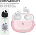 Beats Studio Buds Case Cover, Studio Buds Plus Case Cover Clear 2021/2023with Key Fob and Earbud Cleaning Kit, Earbuds Full Protective Soft TPU Ca...