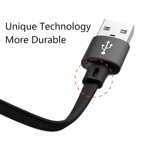 Short Micro USB Fast Charging Cable 0.9in, Flat Cord USB A to Micro USB Charging and Data Sync Cable, Portable Buckle Design,for Power Bank, Phone...