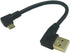 CERRXIAN 15cm 6inch Micro USB Short Cable Combo Gold Plated Left & Right Angle Micro USB 5 Pin Male to USB 2.0 Type A Left Angle Male Data Sync an...