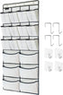 1 Pack Extra Large Hanging Over Door Shoe Organizers, Hanging Storage Shoe Rack for Closet, with 4+4 Hooks Shoes Holder for Closet Bedroom, 12+6Po...