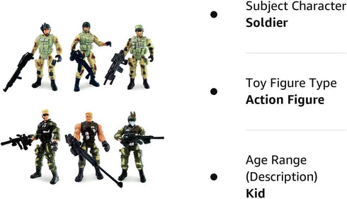 Army Men Action Figures, Soldiers Toys for Boys,Army Toy for Boys 8-14 Military Playset Toys for Boys Ages 4-7 SWAT Team Boys Toy, for Boys Age 3+...