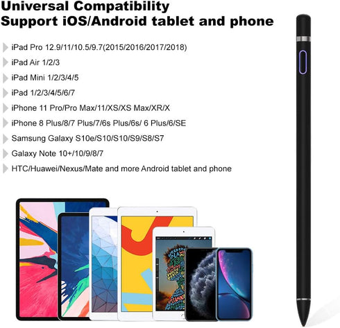 Stylus Pen for Touch Screens, Active Pencil Smart Digital Pens Fine Point Stylist Compatible with iPhone iPad Pro Air Mini and Other Tablets...