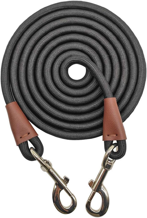 Tie Out Rope Dog Leash, 8-10-13-15-20-25-30-35-40-45-50FT Heavy Duty Nylon Check Cord for Medium Large Dogs Indoor/Outdoor Playing Camping Backyar...