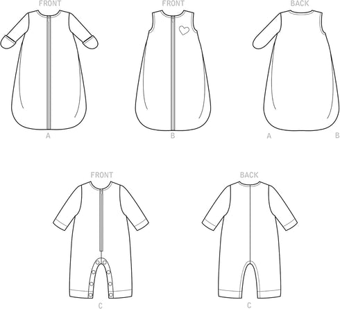 Simplicity Sewing Pattern S9242 Layette SS9242A BABY SPORTSWEAR XXS-XS-S-M-L, White...