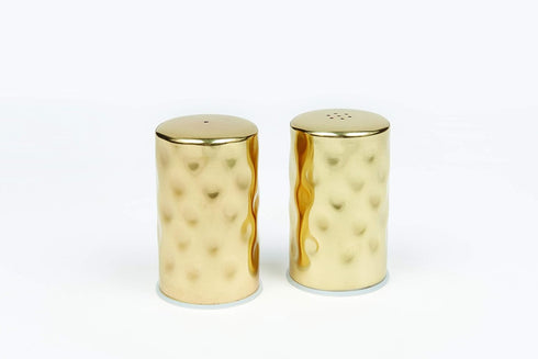 American Metalcraft GHSP2 Hammered Salt & Pepper Shaker Set, Gold, 2-Ounces Each...
