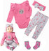 Reborn Baby Doll Clothes 24inch Girl Pink Outfits Accesories Set 4pcs for 22"- 24" Reborn Dolls Newborn Baby Clothing...