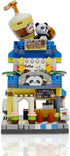 Panda Coffee-Shop Building-Blocks Set- Mini Blocks Cafe House Construction Building Blocks Collection Set 410 PCS for Teen and Adults, as Celebrat...