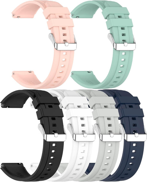 6 Pack Bands intended for Amazfit Bip 5 Smart Watch 1.91 inch Replacement Strap Bands Smartwatch Band Compatible with Amazfit Bip 5...