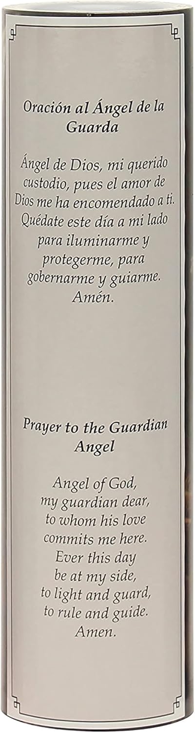 Stonebriar The Saints Collection Guardian Angel Flickering LED Prayer Candle with Automatic Timer, Religious Gift Ideas for Mom, Dad, Sister, Brot...