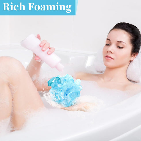 Bath Loofah Shower Sponge Body Back Scrubber Soft Mesh Shower Puffs Exfoliating Loofa for Women & Men Bath Accessories Cleaning Tool (1 Count (Pac...