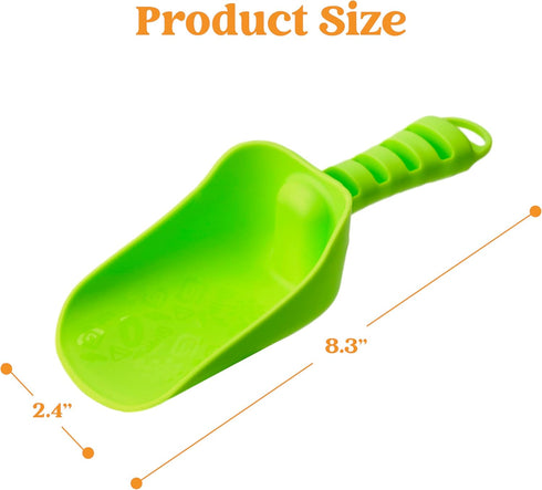 Sloosh Beach Sand Shovels for Kids - 4 Packs Shovels Colorful Scoops Travel Sand Toys for Toddlers Kids Outdoor Digging Play, Heavy Duty Plastic G...