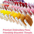 Embroidery Floss,52 Rainbow Colors Hand Embroidery Thread on Bobbins,Friendship Bracelet String,Cross Stitch Supplies,Threads for Bracelets Making...